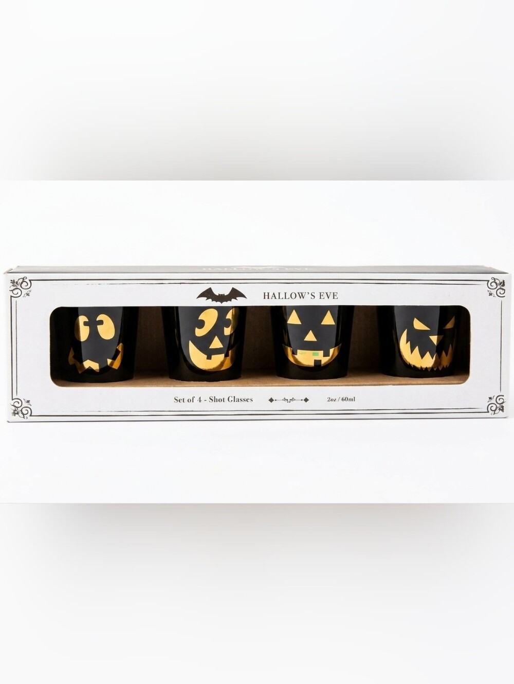 Halloween Jack-O'-Lantern Shot Glasses - Set of 4